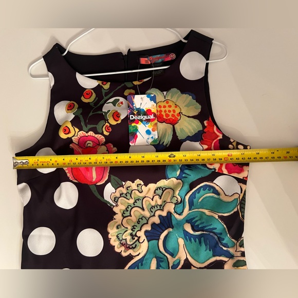 DESIGUAL 🌺 Woman Polka Dot & Floral Dess size 10 - Picture 12 of 12